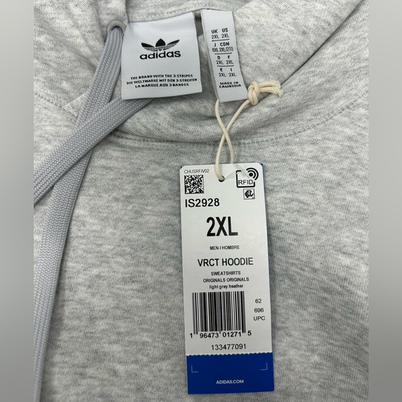 MEN'S ADIDAS ORIGINALS VRCT PULLOVER HOODIE & SWEATPANTS SIZE 2X - Picture 12 of 13